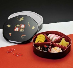 〈アウトレット〉山中塗　おめでたづくし二段重　1組