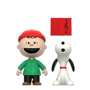 【第4弾 part1】PN035-Peanuts ReAction Figures 2 Pk Charlie Brown and Snoopy  (Caroling)