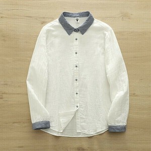 Button Shirt/Blouse Double Gauze Cotton