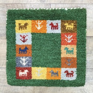 ギャッベ　チェアパッド　40x40cm　ウール　シートクッション　マット　座布団　ギャベ
