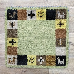 ギャッベ　チェアパッド　40x40cm　ウール　シートクッション　マット　座布団　ギャベ