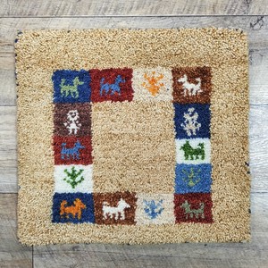 ギャッベ　チェアパッド　40x40cm　ウール　シートクッション　マット　座布団　ギャベ