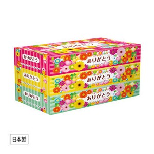 ありがとうBOXティッシュ150W3個組