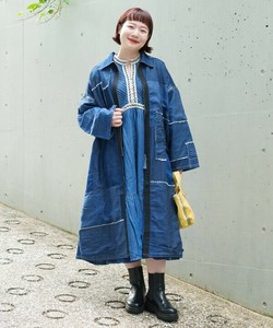 デニムロングコート 2WAY ロングベスト ジレ ZIP レディース 大きいサイズ