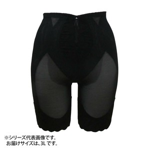 TAMURA Yauco シルキーボディシェイプ ロングガードル YTJ04 ブラック 3L