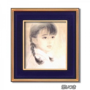 おおた慶文色紙額(小)　思いつき　黒金フレーム　20280