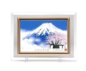クリスタル絵画　白富士桜・14999