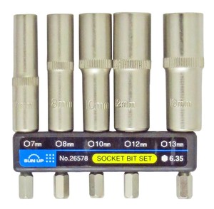 コンヨ SUN UP 六角軸ソケットセット5PC 26578