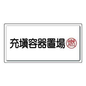 ユニット 高圧ガス標識　充填容器置場・燃 827-17