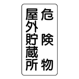 ユニット 危険物標識　危険物屋外貯蔵所　縦型 828-10