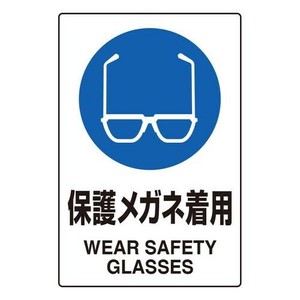 ユニット JIS規格ステッカー保護メガネ着用5枚組 803-40C