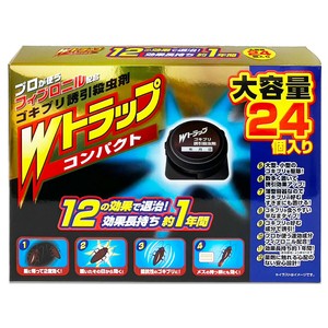 Wトラップ　コンパクトゴキブリ誘引殺虫剤　24個入