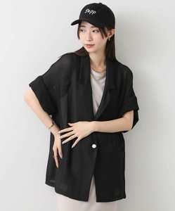 メッシュテーラー5分袖ジャケット