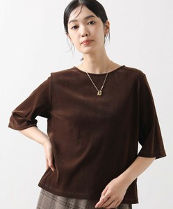 ベロアボートネックTシャツ