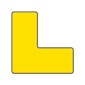 ユニット 置場表示ステッカー　L型　黄 819-67