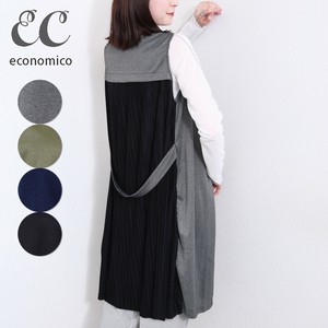 2025人気　後ろプリーツ切替 ロングベスト　Economico