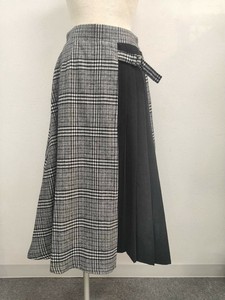 裙子 百褶/褶裥 裙子 格子图案