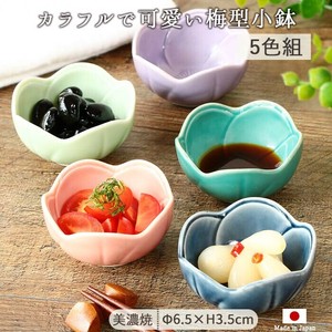 Mino ware Side Dish Bowl Dishwasher Safe 5-color sets 6.5cm Made in Japan