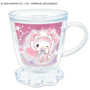 ■2025AW　先行予約■　サンリオキャラクターズ　カフェ型グリッターカップ　マイメロディ/白猫べビー