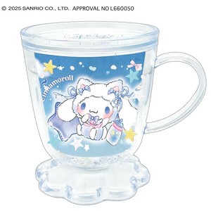 ■2025AW　先行予約■　サンリオキャラクターズ　カフェ型グリッターカップ　シナモロール/白猫べビー
