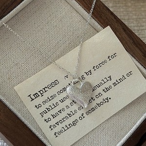 Silver Chain Necklace Heart Motif silver [2025 NEW]
