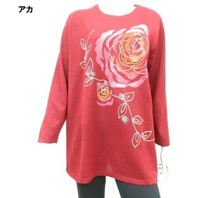 【秋物新商品】バラ手描きチュニック