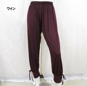 【秋冬物定番人気商品】スソしぼりリボンパンツ（裏起毛）