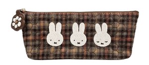 キルティングチェックシリーズ　スリムポーチ　ミッフィー/MIFFY