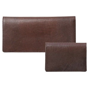 エルシオン リザード名刺入&長財布(ブラウン) SET-NOM170006BRN 5669-190