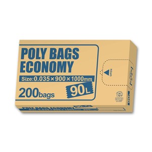 オルディ ポリバッグエコノミー BOX 90L 0.035mm 透明 200P 000040301