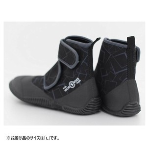 アトムワークス ワークシューズ ハイカット L ブラック N701_L