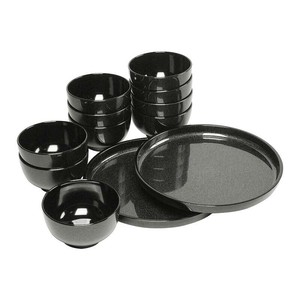 尾崎商店 ラメ塗 丸盆&汁椀セット G23-90 5360-158