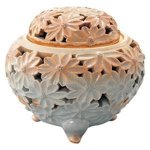 萩焼 菊紋香炉 12-15 5660-130