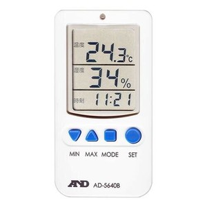A&D アラーム機能付温湿度計 時計付 壁掛け 卓上 AD5640B