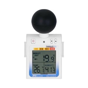 A&D 携帯型 黒球付熱中症計 みはりん坊プロ 黒球形 AD5698B