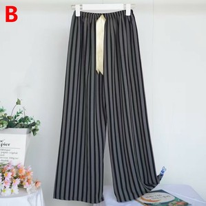 パジャマ ワイドパンツ  薄手 ストライプ  ゆったり  快適 レディース ファッション  MBQ3837