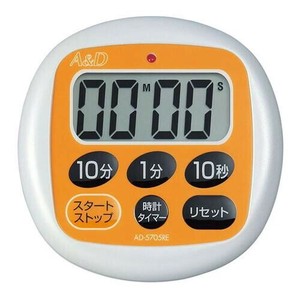 A&D 防滴100分タイマー マグネット付 レッド AD5705RE
