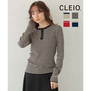 【予約】ヘンリーネックリブニット/CLEIO 2025秋冬新作