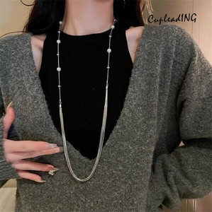 ◆◆大人気◆◆INSスタイル ロングフェイクパールネックレス 自由な付け方 おしゃれアクセサリー