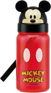 Disney Water Bottle Die-cut Straw Bottle Mickey Skater 350mL