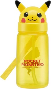 Pokemon Water Bottle Die-cut Straw Bottle Pikachu Skater 350mL