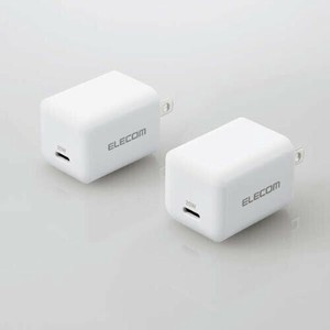 AC充電器/USB充電器/USB Power Delivery準拠/20W/USB-C1ポート/固定プラグ/2個セット/ホワイト MPA-ACCP27
