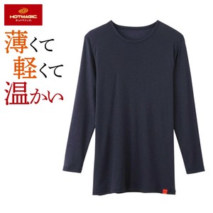 HOTMAGIC/紳士　やみつき柔らか　丸首9分袖シャツ