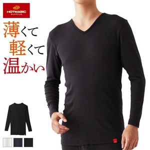 HOTMAGIC/紳士　やみつき柔らか　Vネック9分袖シャツ