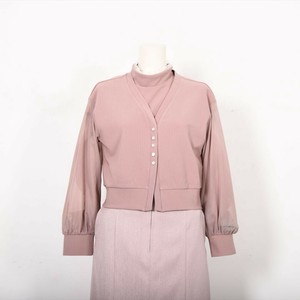 【日本製】シアー袖Vネックカーディガン　Dear Princess　3051307