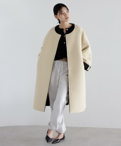 Pre-order Coat Collarless Coat Double- faced