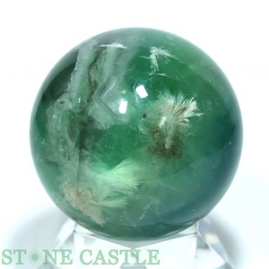 ☆一点物☆【置き石】丸玉 エンジェルフェザーフローライト 約60mm No.99 【天然石 パワーストーン】