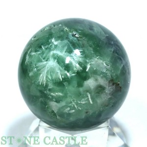 ☆一点物☆【置き石】丸玉 エンジェルフェザーフローライト 約56mm No.100 【天然石 パワーストーン】