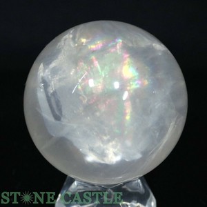 ☆一点物☆【置き石】丸玉 レインボー水晶 約53mm No.47 【天然石 パワーストーン】