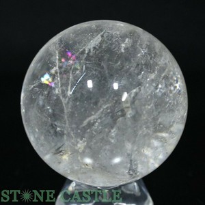 ☆一点物☆【置き石】丸玉 レインボー水晶 約56mm No.49 【天然石 パワーストーン】